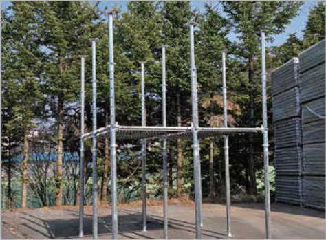 Step 3 — laying working platform planks