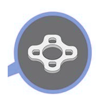 Four-way hole rosette flange